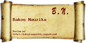 Bakos Nauzika névjegykártya