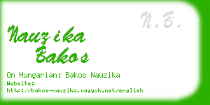 nauzika bakos business card